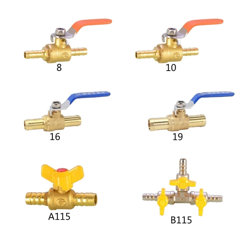 Heavy Duty Pex Balls Valves Brass Full Port Shut Off Valves with Handles Suiatble for Faucets Toilets Dishwashers