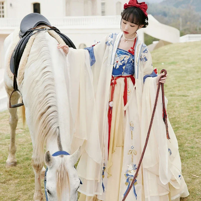 Traditional Clothing Ancient Princess Fairy Cosplay Costume Chinese Style Elegant Hanfu Female Folk Dance Performance Costume