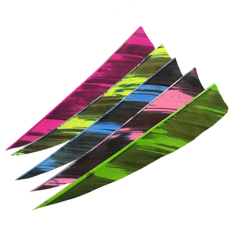 30/50pcs 4inch Archery Turkey Feathers Natural Arrow Fletching Right Wing for Outdoor Shooting Training Hunting Accessories DIY