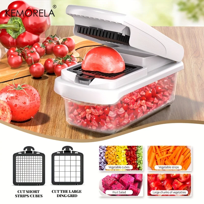14/15 in 1 Multifunctional Vegetable Chopper Food Chopper Onion Chopper Vegetable Chopper with Container for Salad Potato Carrot view 4
