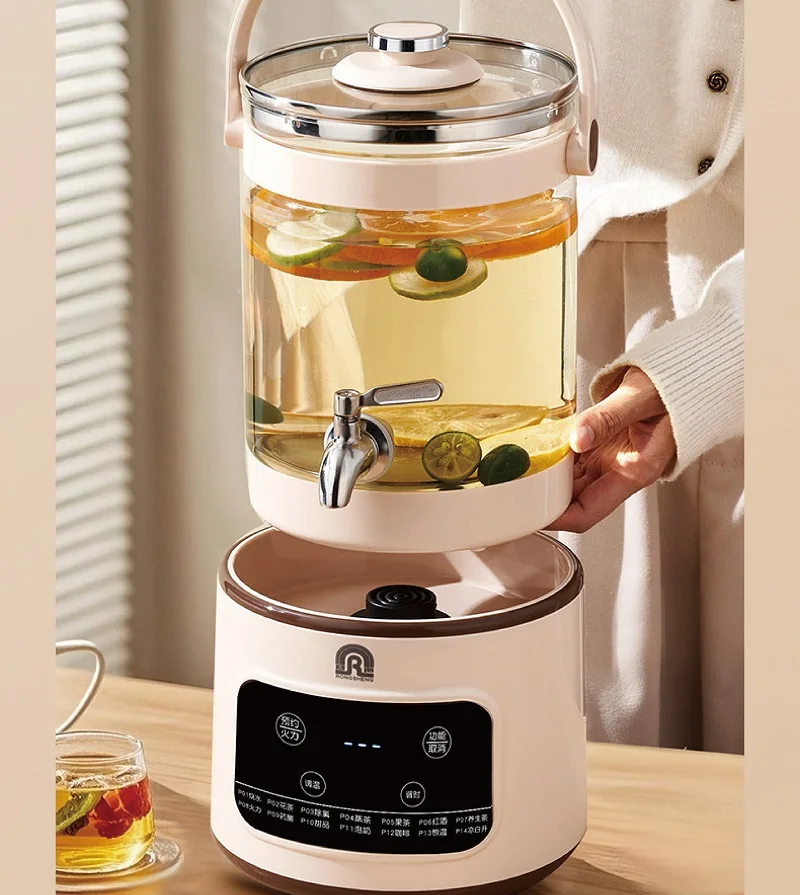 3L 전기 주전자 스마트 차 양조기 대용량 사무실/상업용 수도꼭지 과일 차 버킷 자동 온도 조절 주전자 다기능
