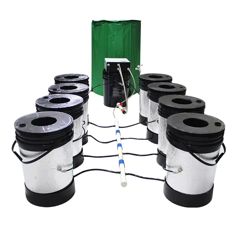 Recycling avionics system 8 buckets. Clone bucket hydroponic growth system with nutrient supply bucket