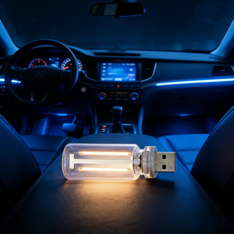 Touch Dimming USB LED Filament Bulb 5V Retro Edison Bulb Night Light Eye Protection Car Interior Decorative Ambient Lighting