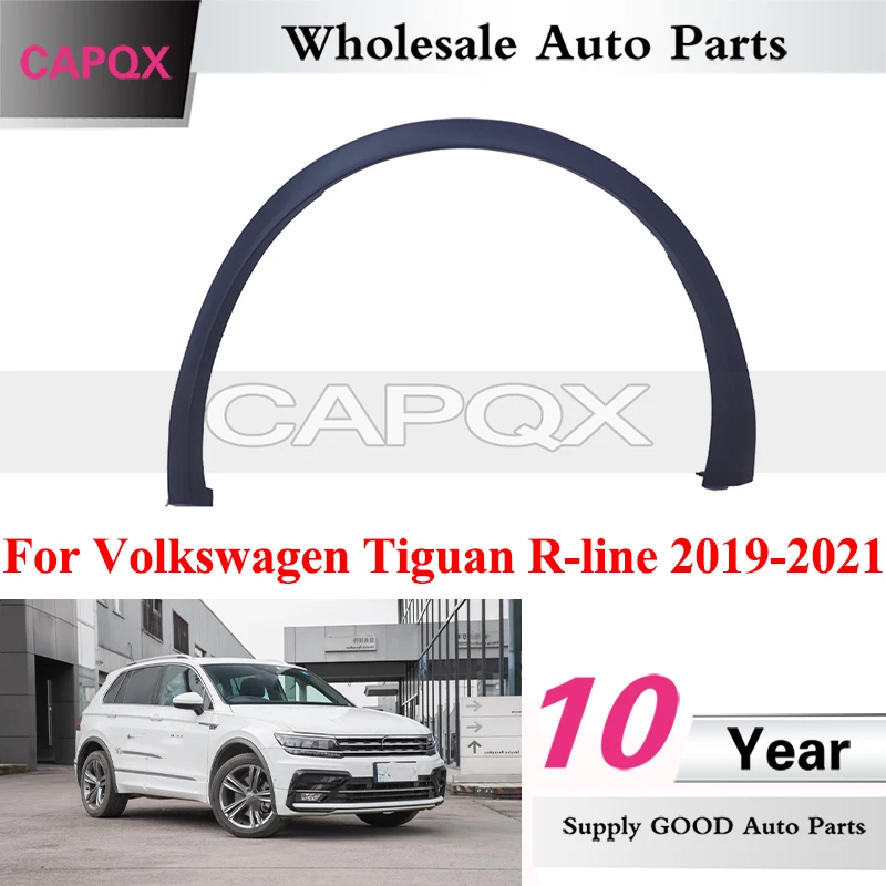 

CAPQX 1piece Front Bumper Wheel Eyebrow For Volkswagen Tiguan R-line 2019-2021 Rear Wheel Eyebrow Trim Anti-collision Strip