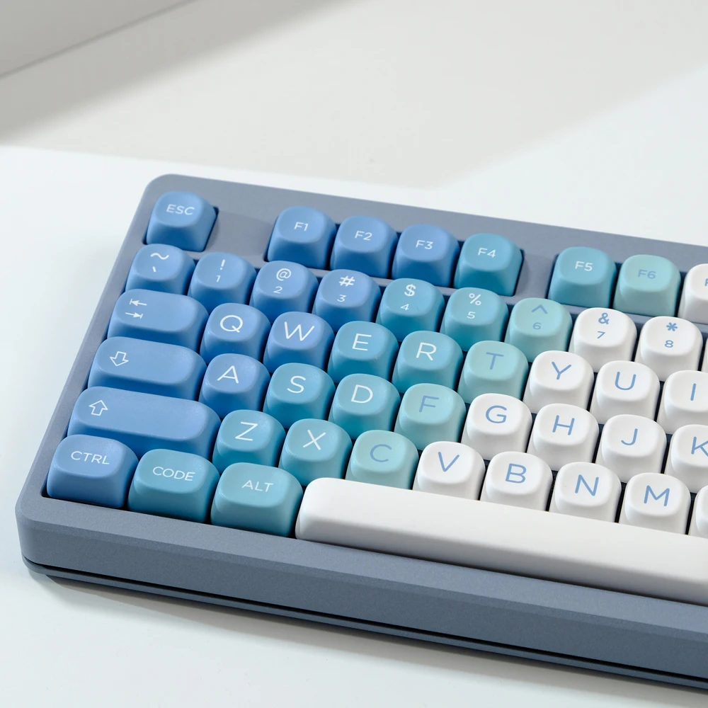 

1 Set GMK Yeeti Gradient Keycaps PBT Dye Sublimation Keycap MOA Profile Key Caps For Keychron Q2 K2 Anne GH60 GK64 Poker 75 980