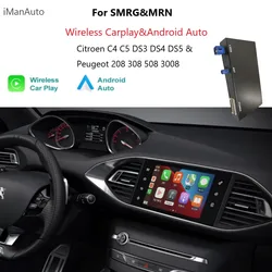 Wireless Apple Carplay Android Auto Module For Peugeot&Citroen SMEG&MRN 208 308 508 3008&C4 DS3 DS5 Support Reverse Camera