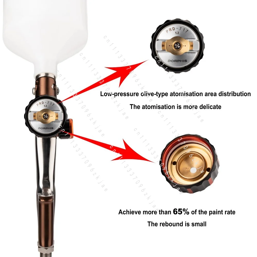 PRD-717 High Quality 1.3mm Folio Nozzle Automotive Gravity  Pneumatic Air Spray  Automotive Repair