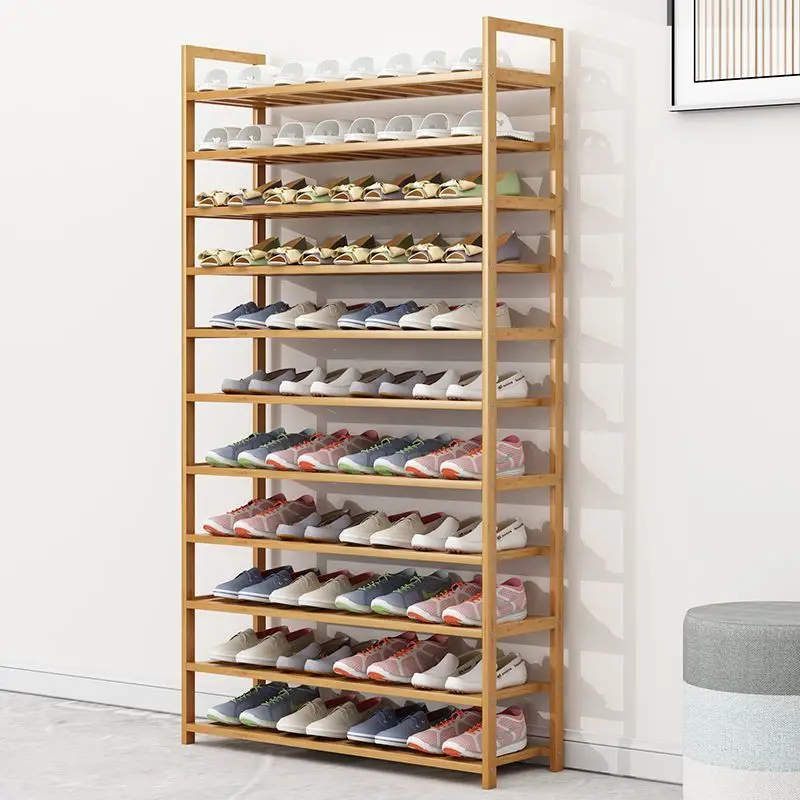 Indoor Simple Multi-layer Shoe Rack Dust-proof Bamboo Entrance Hall Home Economic Storage Cabinet for Dormitory And Household