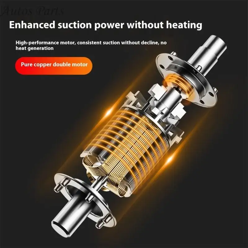 57BA Vacuum Cleaner Tire Inflator 12V with Digital Tire Pressure Gauge Flashlight