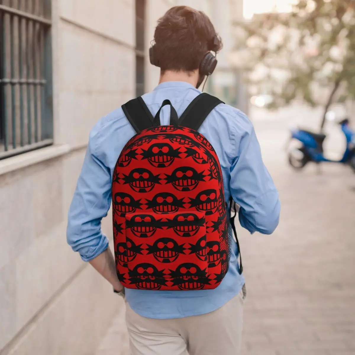 

Eggman Logo Backpack Student BookBag Children School Bag Laptop Shoulder Bags for Men Women