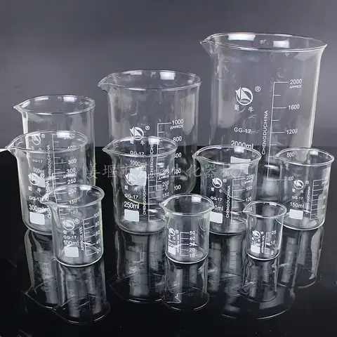 1 szt. Laboratorium zlewka ze szkła borokrzemianowego wszystkie rozmiary eksperyment chemiczny sprzęt laboratoryjny wszystkie rozmiary250 500 1000 2000 3000 5000 ml