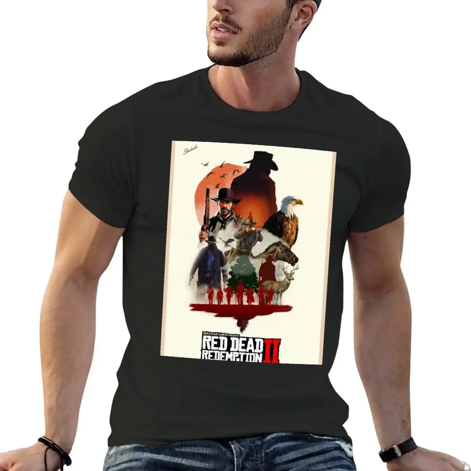 

Arthur Morgan Artwork T-Shirt plain man t shirt customs t shirts for men pack