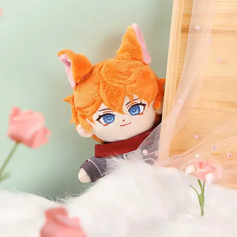 20cm Genshin Impact Tartaglia Pluszowa Maskotka Wypchana Lalka Anime Kreskówka Ubranka do Przebierania Urocza Zabawka Marionetka Prezent na Urodziny Boże Narodzenie