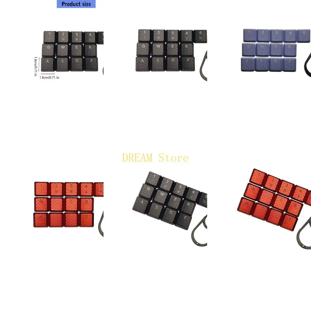 Texture Nonslip Carbon Fiber Gaming Keyboard Keycap Low Profile Best for Gamers Best Sale