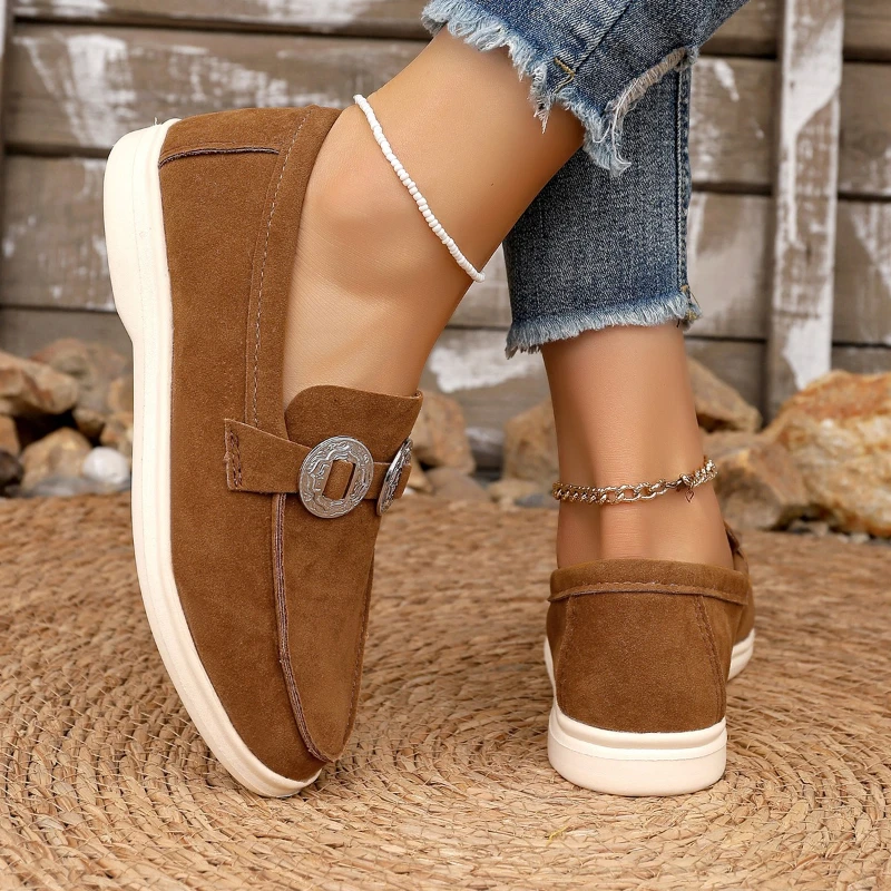 موضة الضحلة الانزلاق على المتسكعون حجم كبير النساء حذاء كاجوال تنفس في الهواء الطلق أحذية مشي مريحة عدم الانزلاق مشبك حذاء