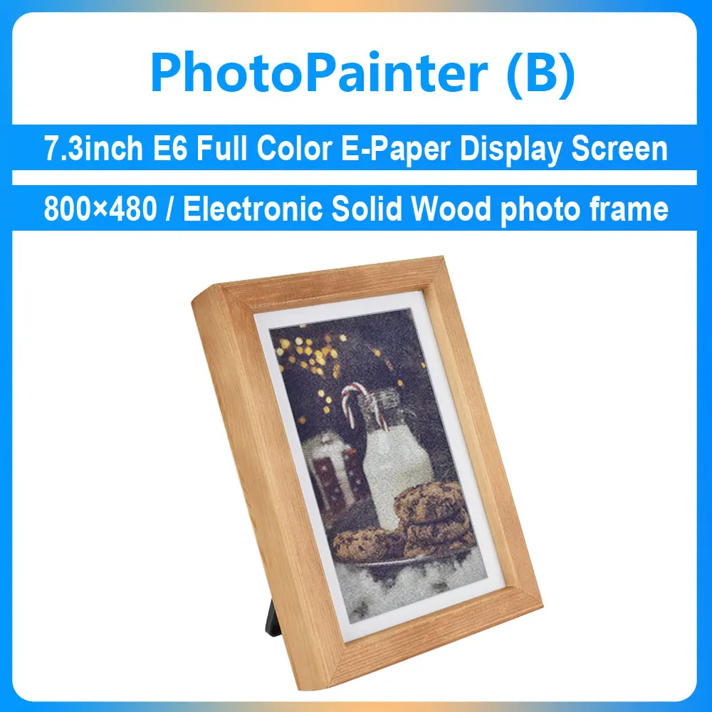 RP2350 chip 7.3inch e-Paper Ink Display Screen E6 Full Color Electronic photo frame desktop decoration Programmable 800×480