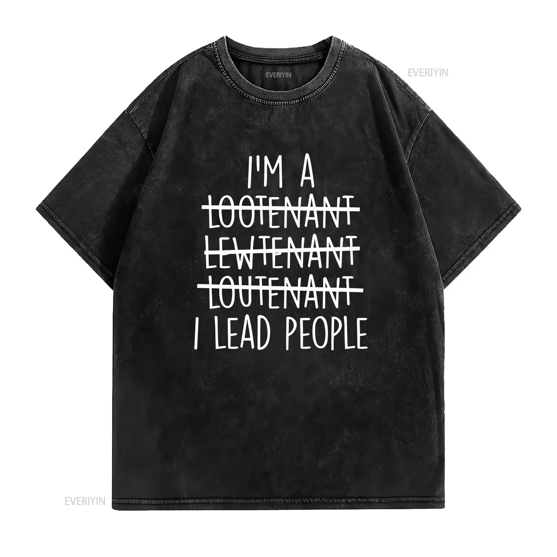 LieutenanT T Shirt promotion clothes clothing vintage Washed Unisex Versatile Soft Stretched Breathable Casual fashion graphic