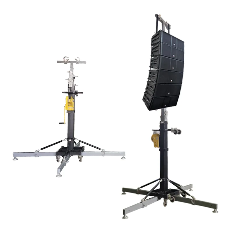 

4- 6m Lift Tower Speaker Lift Truss System Lighting Hand Crank Stand For Sale