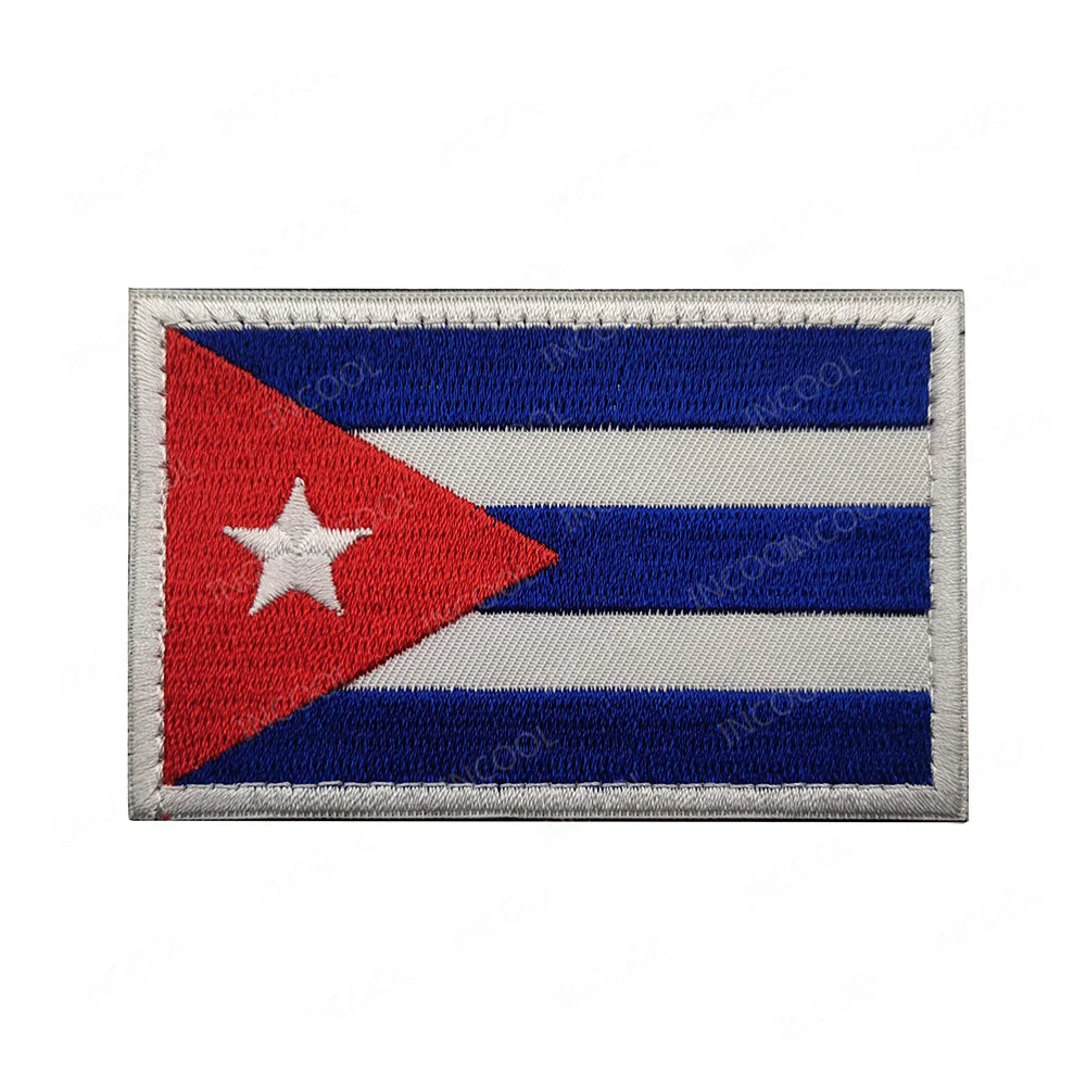 Puerto Rico Flagge Infrarot reflektierende Patches Nylon Flaggen blaue Linie Aufkleber appliziert gestickte Patches für Kleidung Hakens ch laufe