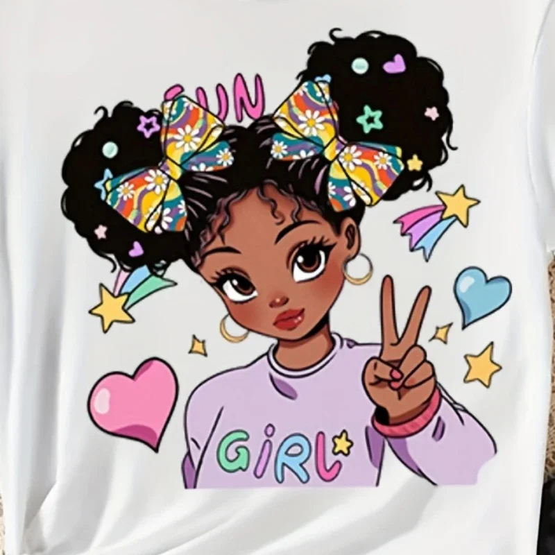 Summer Cartoon Printed T-shirts for Kids - Hip Hop Style Short Sleeve Top Unisex Baby Holiday Wear 2026 Collection