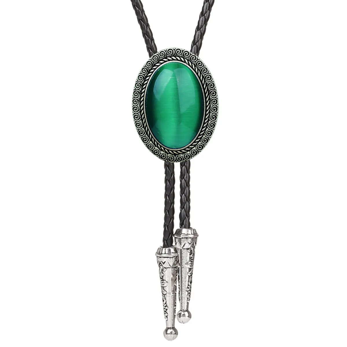 Accessorio per cravatta alla moda con cravatta Bolo in pietra malang retrò Sue Che per uomini alla moda