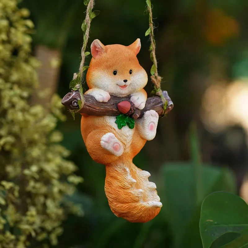 1pc Animal Swings Tree Ornaments Garden Decorations Outdoor Courtyard Ornaments Landscape