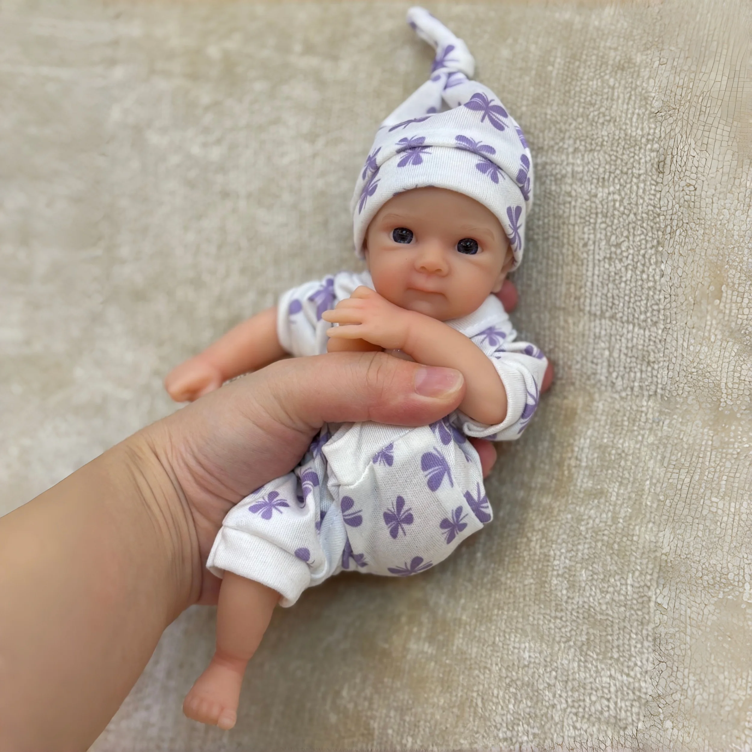 AnjoDoll 8 بوصة/20 سنتيمتر سيليكون بيتي تولد من جديد دمية ، نابض بالحياة رسمت الجلد ، دمية الوليد قابل للغسل ، لعبة تحصيل هدية للأطفال #1