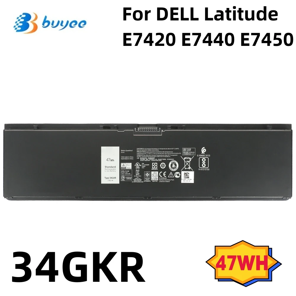 

New 34GKR 7.4V 47WH Laptop Battery For Dell Latitude E7440 E7450 E7420 Series Notebooks V8XN3 0909H5 0G95J5 5K1GW 3RNFD