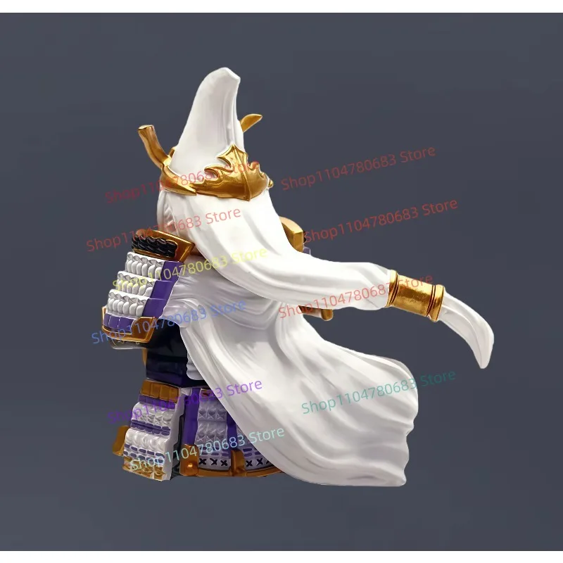 Klocki MOC Warring States Biały Wojownik Mini Figurka Model do Składania Figurka Dekoracyjna z Kreskówki Anime Prezent