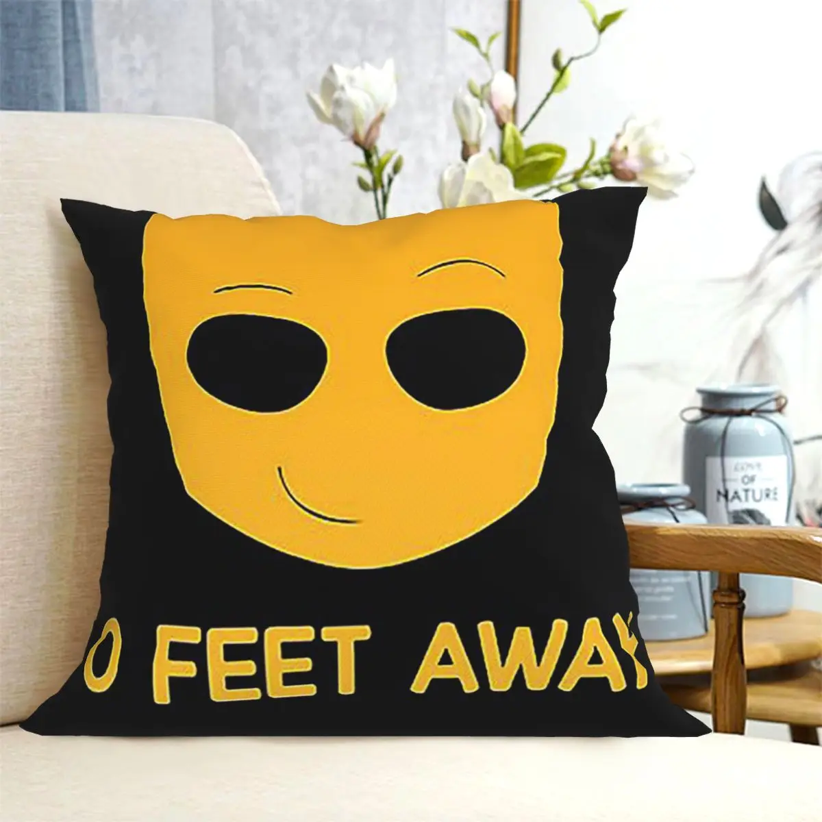 Grindr Zero O Feet Away Square Pillowcase Cushion Cover Pillow Case Throw Pillow Cover for Home Sofa Living Room