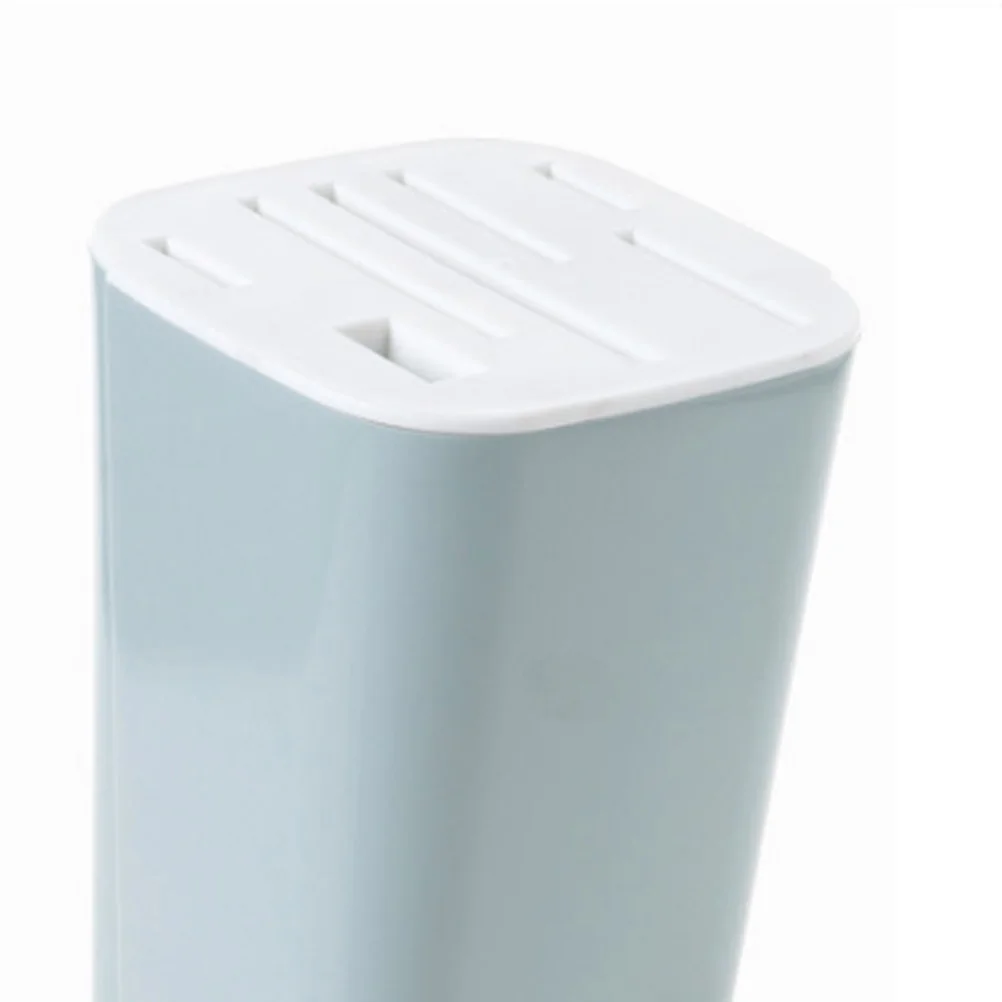 

Nordic Knife Holder Pp Material Multi Partition Detachable Kitchen Storage Rack Rotatable Drain Design Blue