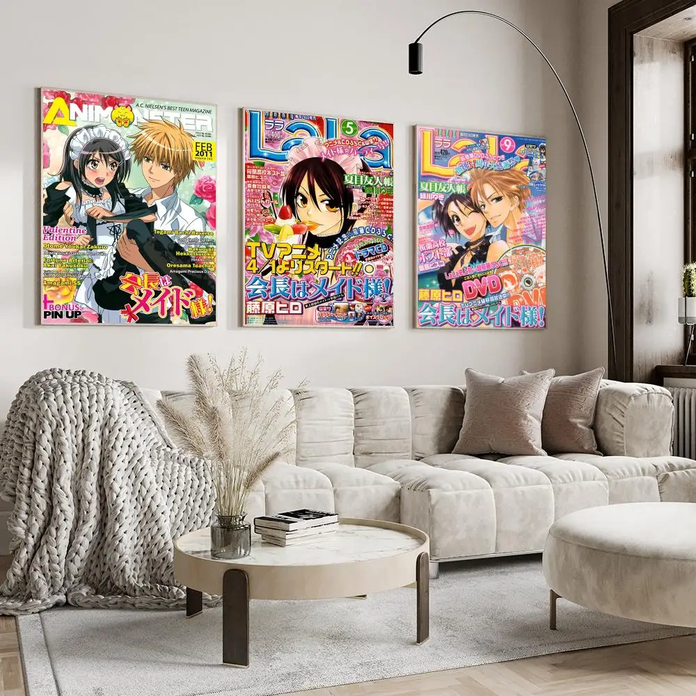 Japanese Anime Maid Sama Movie Sticky Posters Vintage Room Home Bar Cafe Decor Vintage Decorative Painting