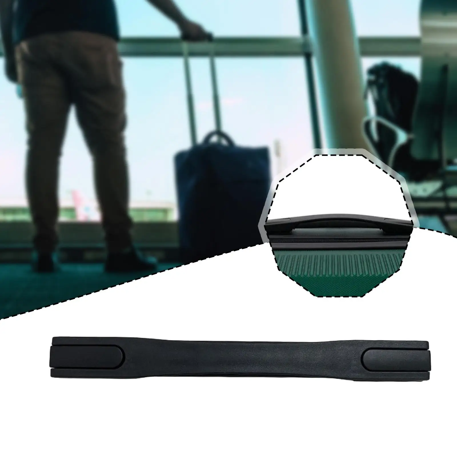 TPE Luggage Replacement Handle Lightweight Suitcase Holder Accessories Wide Grip for Travel Bags