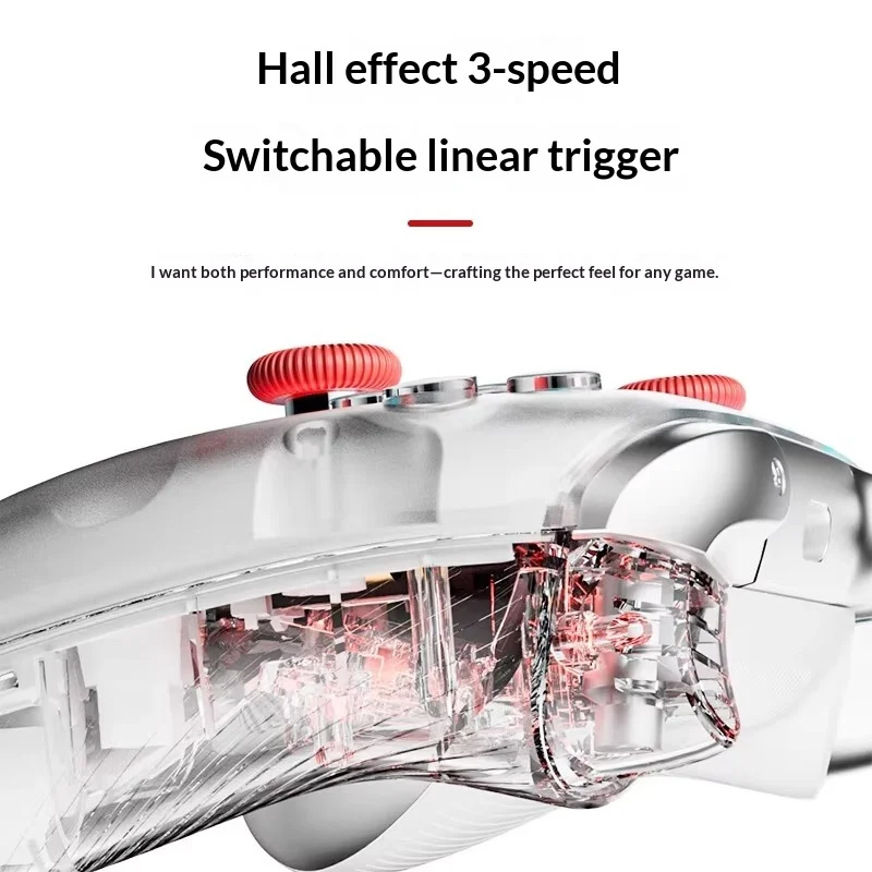 Aolion K20 Gamepad Switchpc الكمبيوتر البخار أنيمي أذرع التحكم في ألعاب الفيديو Rgb Tmr Hall مع جهاز شحن ملحقات الألعاب الحسية