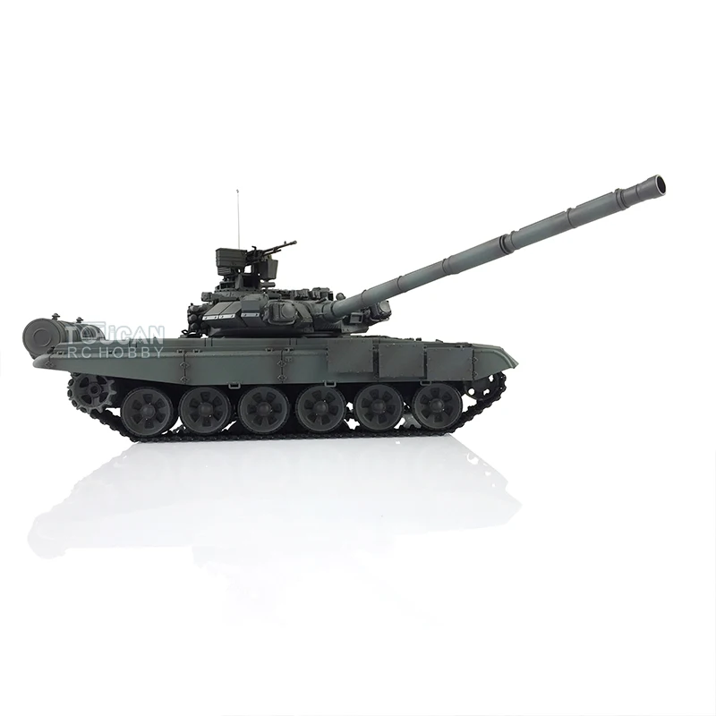 HENG LONG RC Panzer 1/16 3938 7,0 T90 RTR 360 °   Turm Metallräder Rote Augen Raucheinheit BB Pellets Getriebe RTR Spielzeug TH17886
