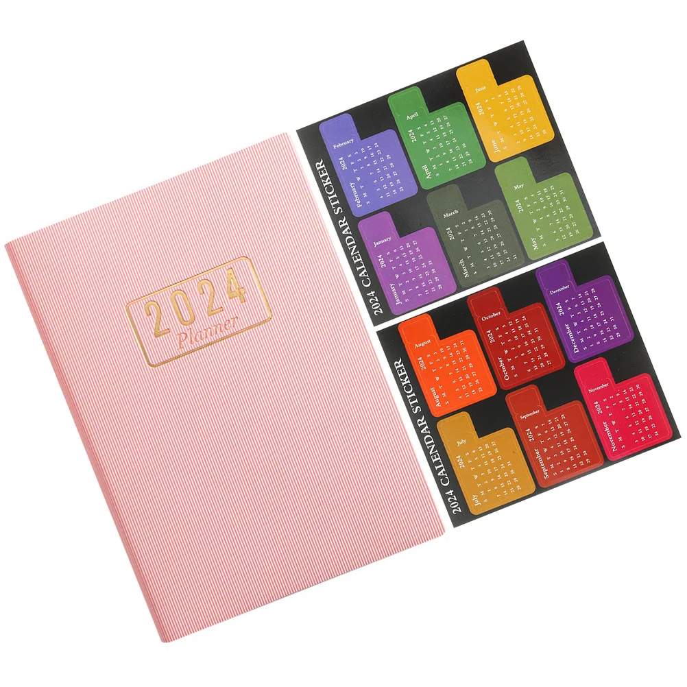 1Set Yearly Schedule Notepad Study Planner Weekly Calendar Plan Pad to Do List Organizer 2024 Efficient Academic Planner