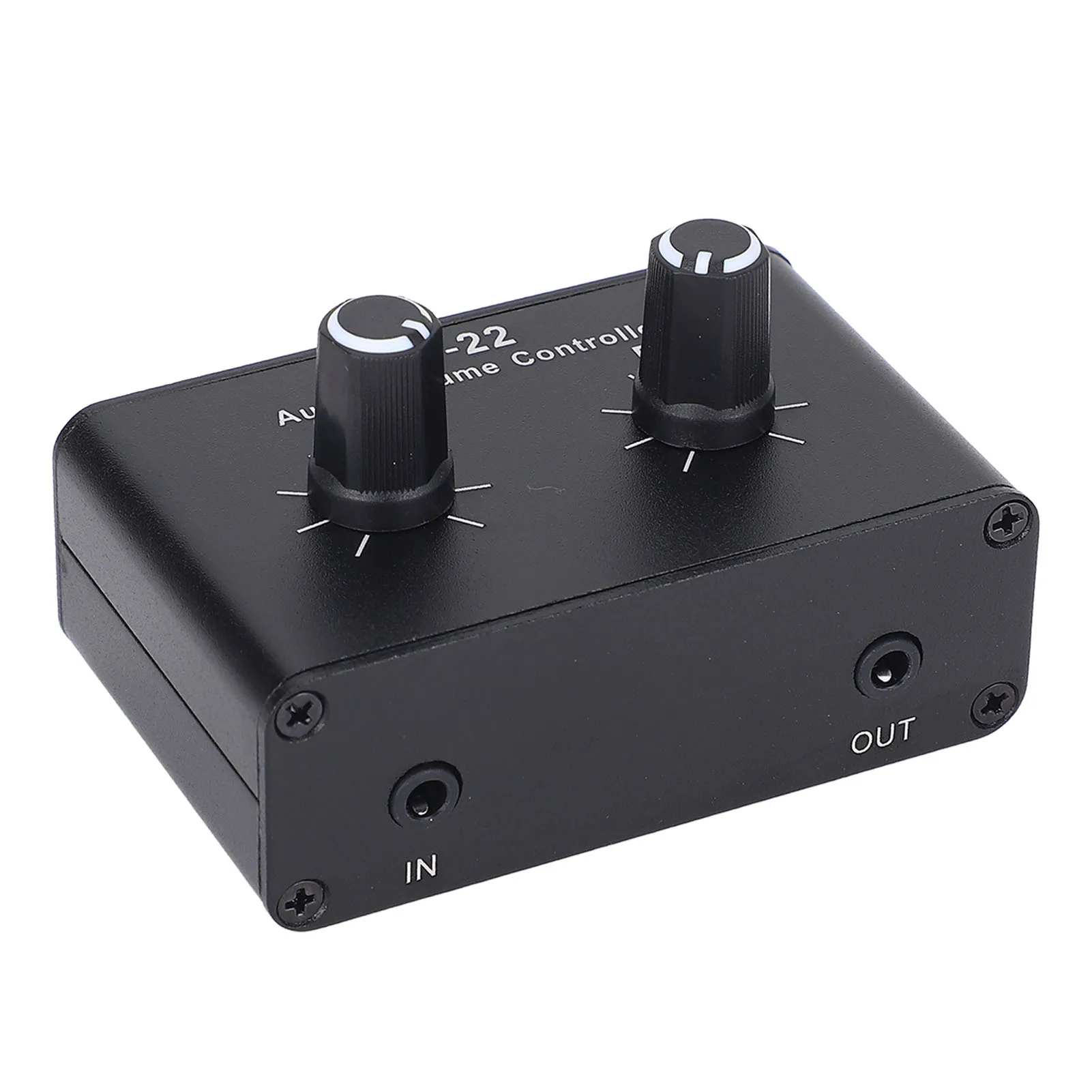 3.5mm Volume Control Box Stereo Switcher Balance Adjuster Small Attenuator Knob Line Volume Control Box for Amplifiers Mixers