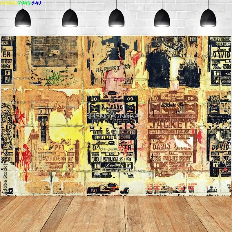 

SHENGYONGBAO Graffiti Photography Backdrops Props Studio Props Vintage Brick Wall Street Photo Studio Background STO-07