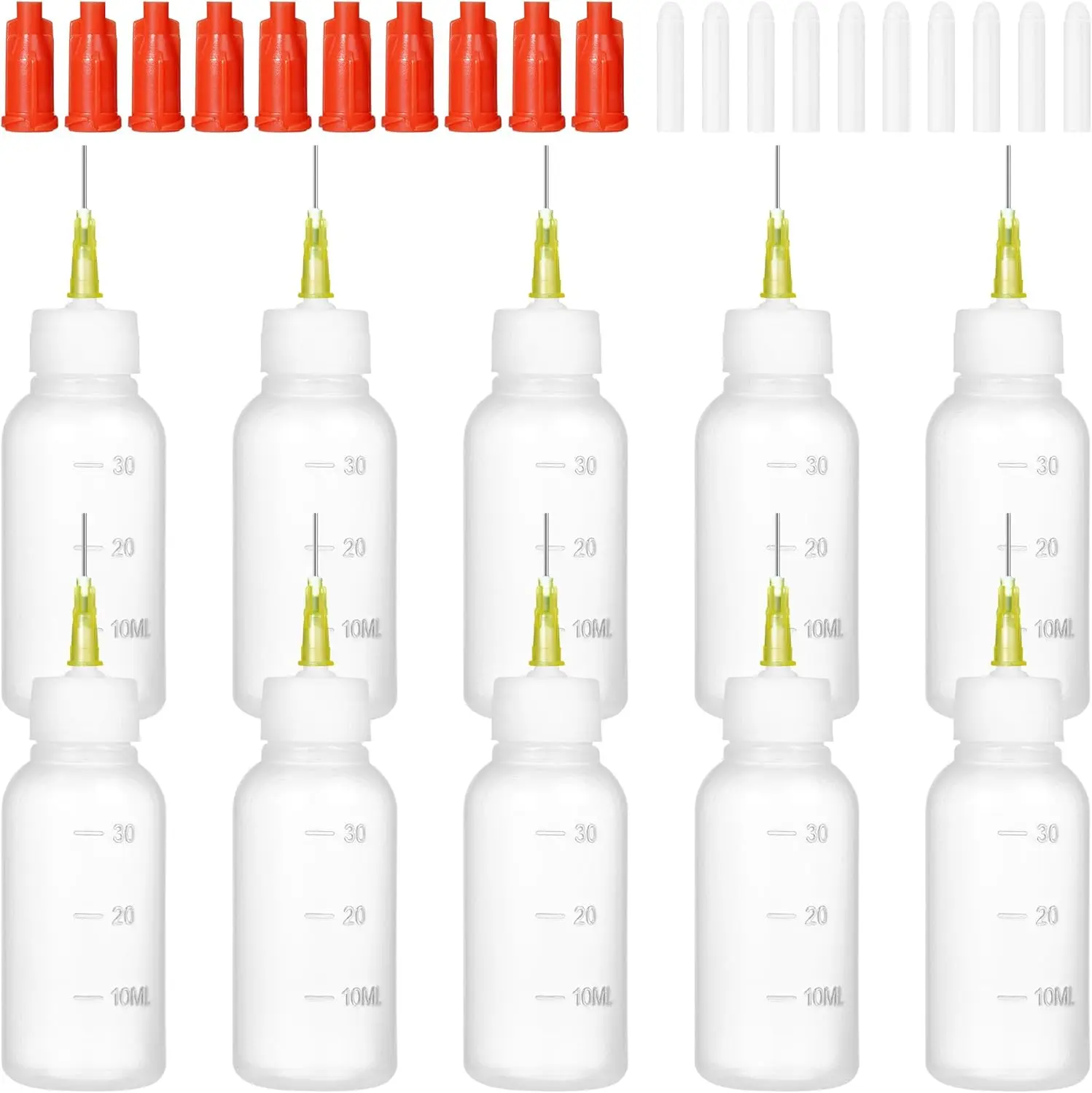 Präzisions-Klebstoffflasche mit Nadelspitze, 30 ml Klebstoffflasche mit stumpfer Nadelspitze, Präzisionsspender zum Dosieren oder Nachfüllen von Öl, Flüssigkeiten, Farbe, Klebstoff und zum Basteln