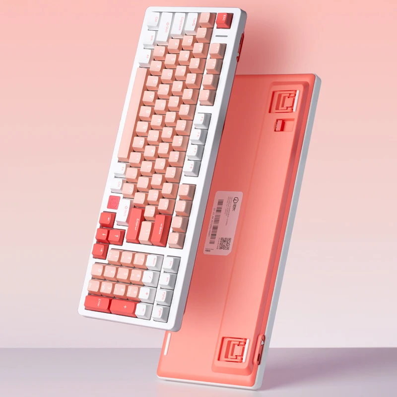 Novo teclado mecânico para jogos sem fio irok fepro75, 3 modos, chave completa, permutável, estrutura silenciadora de três camadas, teclado rgb