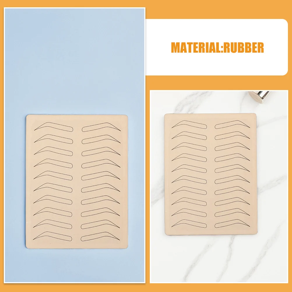 8 قطعة من أوراق التدريب على الحواجب الاصطناعية الواقعية من جلد الوشم بدون حبر للبشرة المزيفة لممارسة الوشم المحمولة #6