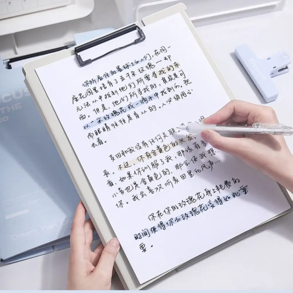 

Stationery Writing Pad Stand File Folder Clipboard Portable A4 Board Clip Folder Document Folding Paper Display Stand Shelf