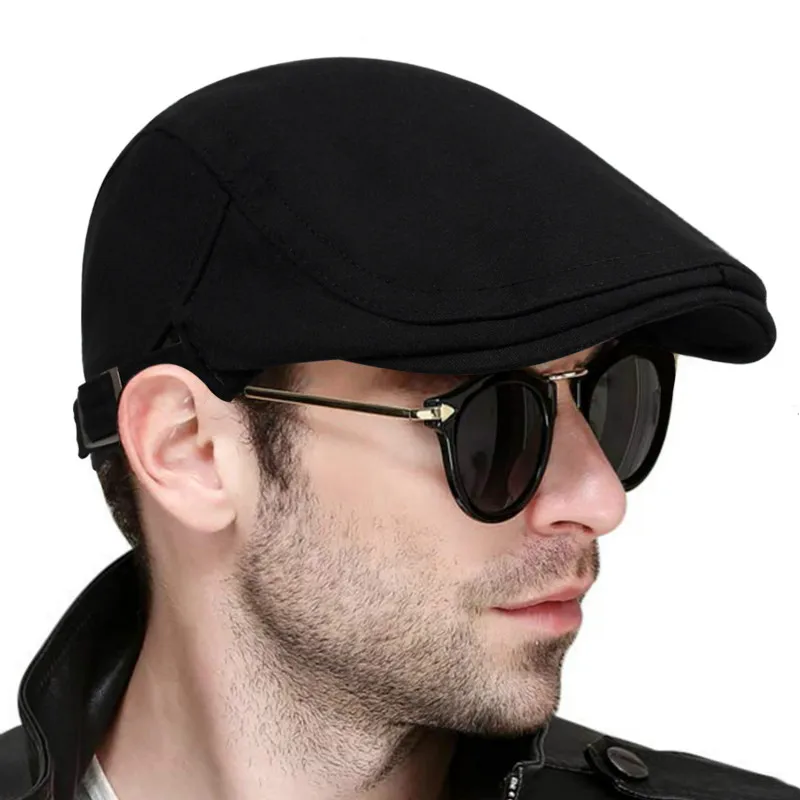 Boina de algodón para hombre y mujer, gorro cálido de color sólido, estilo hip hop, primavera y otoño, novedad de 2024