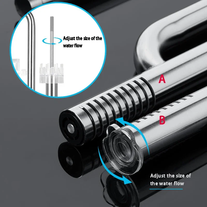 Aquarium Filter Inlet and Outlet Oil Removal Membrane Filter Tube Stainless Steel Tube Fish Tank Filter Cleaning Supplies 12-16M view 3