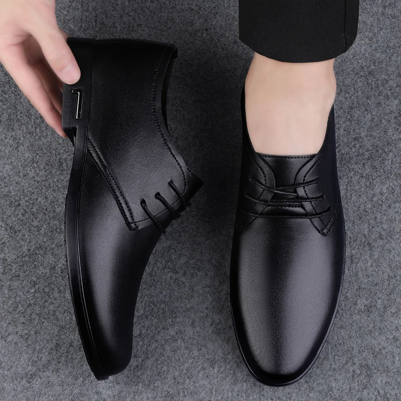 Men's shoes fashion new four-season general Doudou men's shoes outdoor men's daily casual leather shoes driving shoes