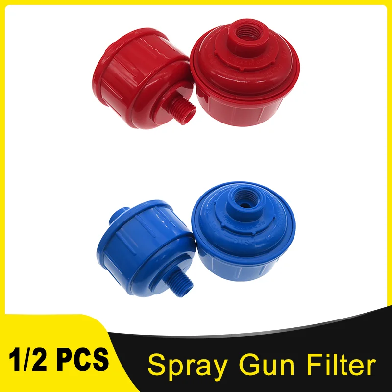 1/2 Pcs Mini Air Water Filters Spray Gun Filter Whirlwind Air Line Filter High Flow Guns Filters Standard 1/4 Inch Threads