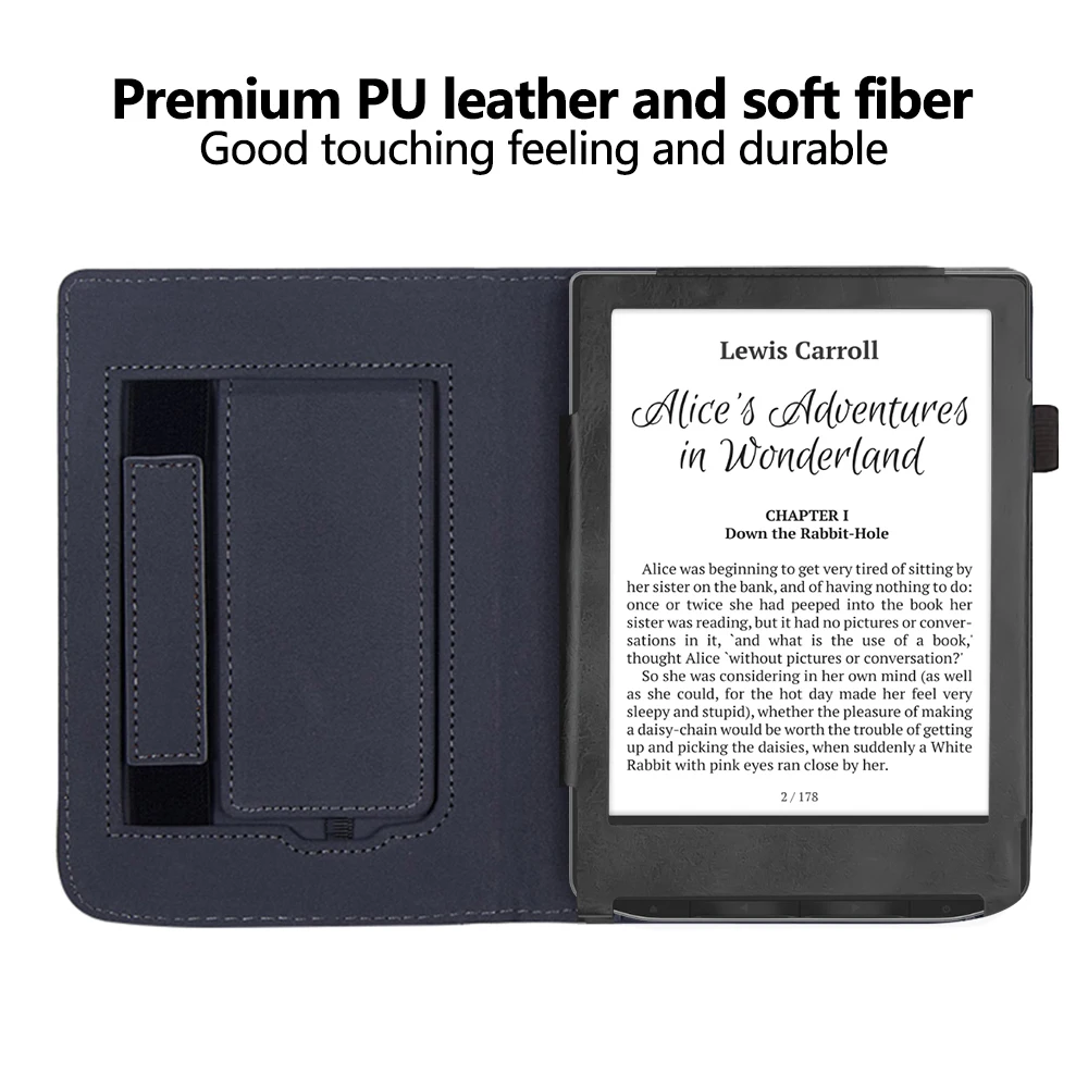Etui na PocketBook 619 634K3 634 629 Verse Lite Pro Color, 6" etui na eBook, pokrowiec typu flip book z tylną podstawką, biznesowe etui do trzymania w dłoni. — zdjęcie produktu 5