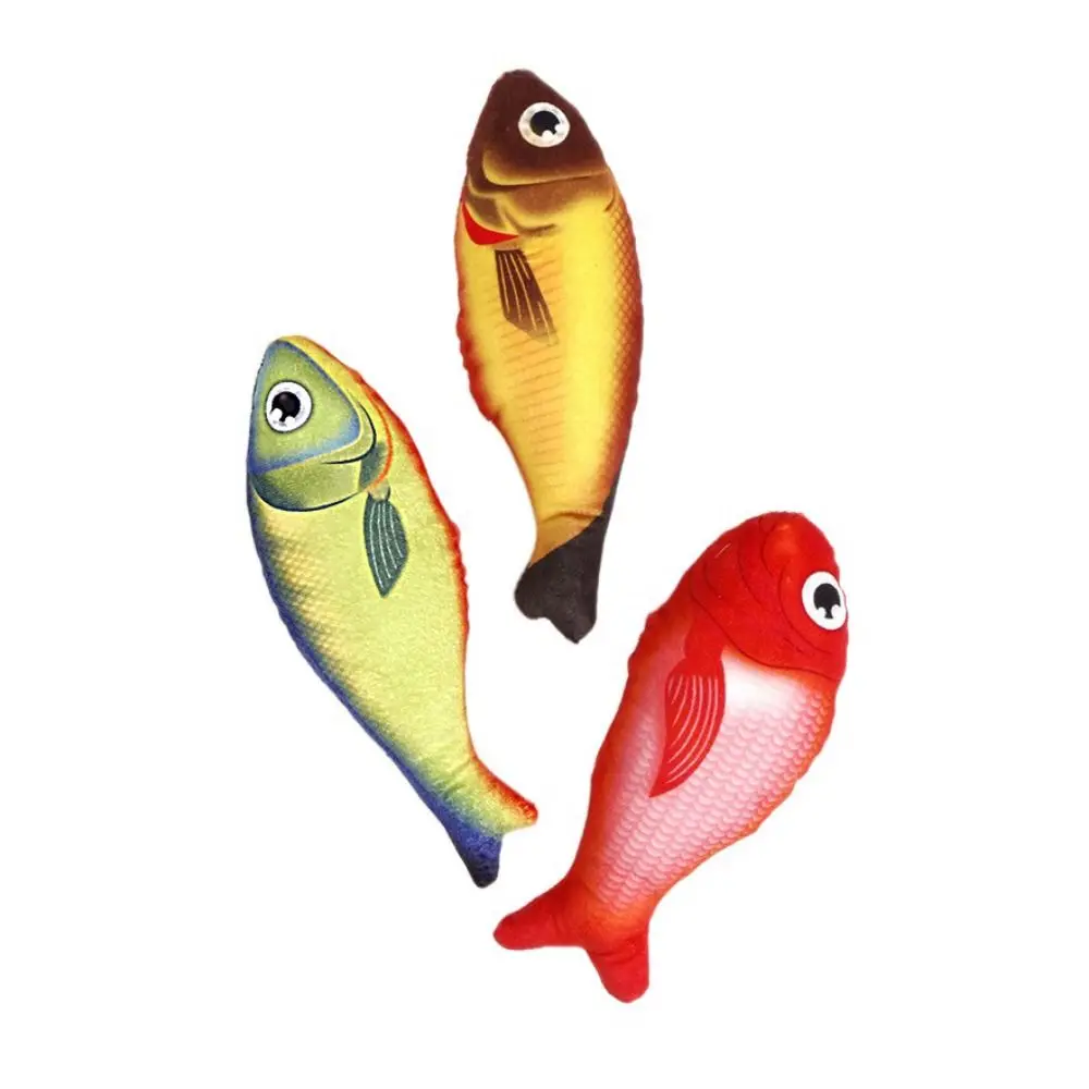 Cat Toy Training Entertainment Fish Plush Stuffed Pillow 20CM Simulation Fish Cat Toy Fish Interactive Pet Chew Toys