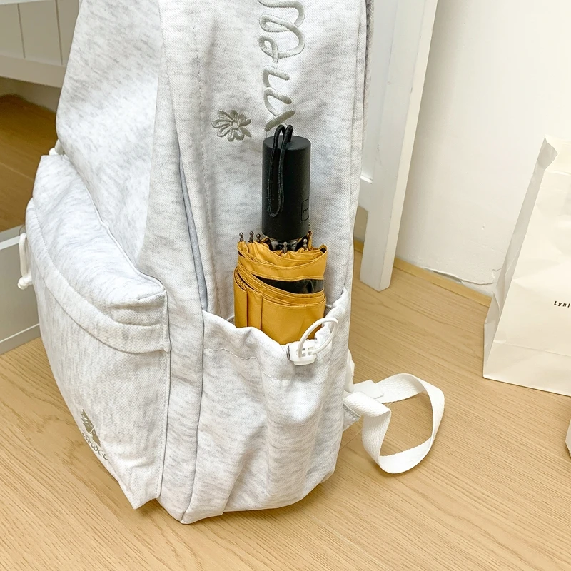 Tas Ransel Desain Warna Solid - Canvas Backpack Casual ulasan dan harga