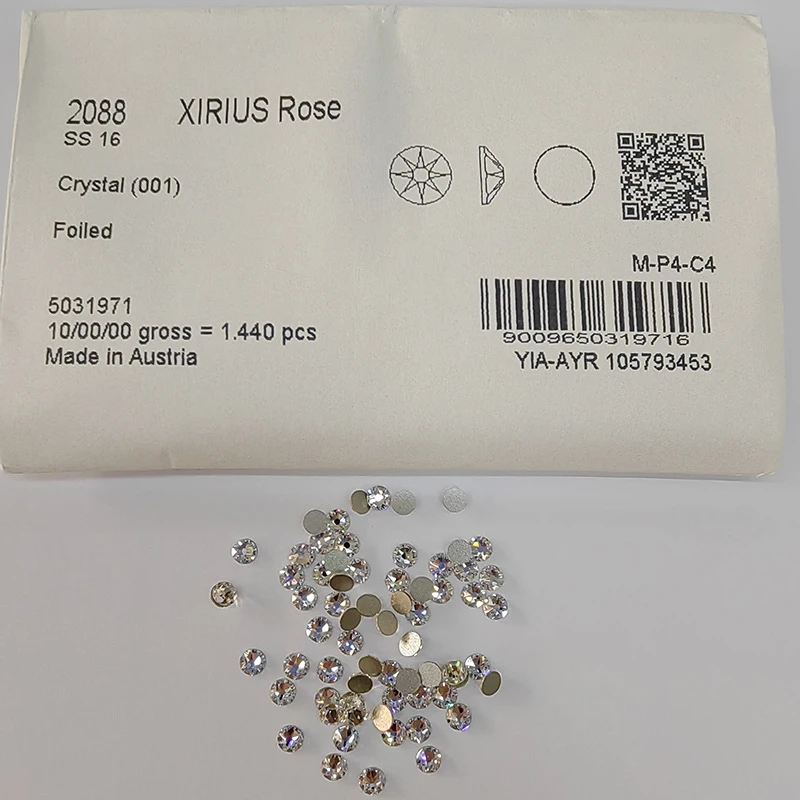 1 Factory Pack 1440 Piece 2058 XILION 2088 XIRIUS Rose No Hotfix Flat Back for Nail Art Original Crystals from Austria